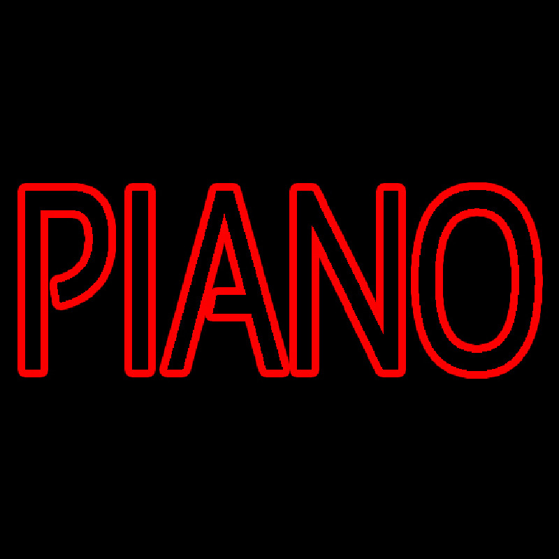 Red Piano Block Leuchtreklame