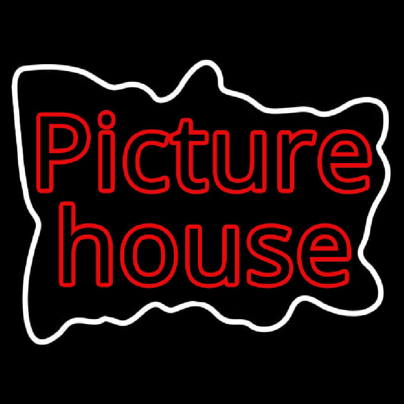 Red Picture House Leuchtreklame