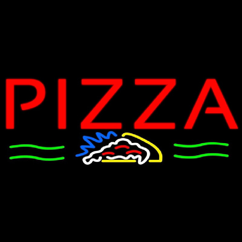 Red Pizza Logo Leuchtreklame