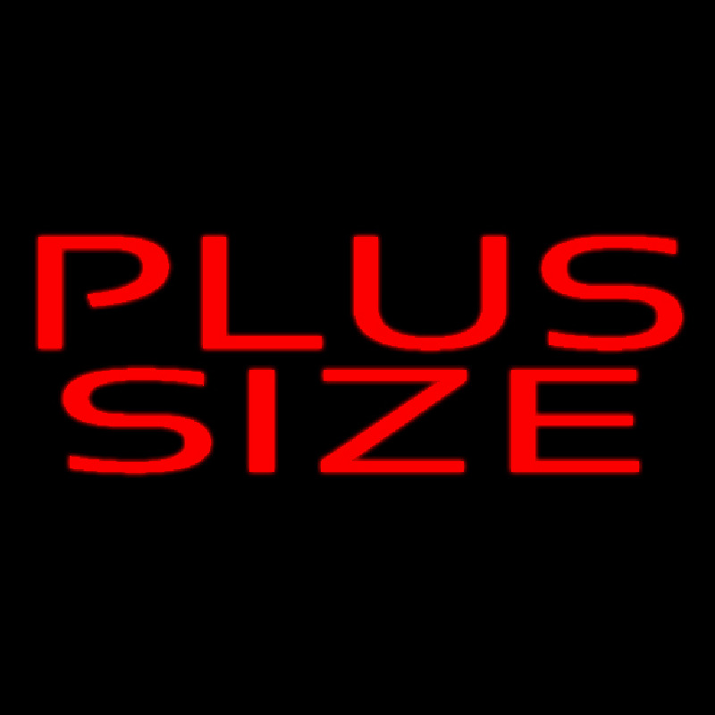 Red Plus Size Leuchtreklame