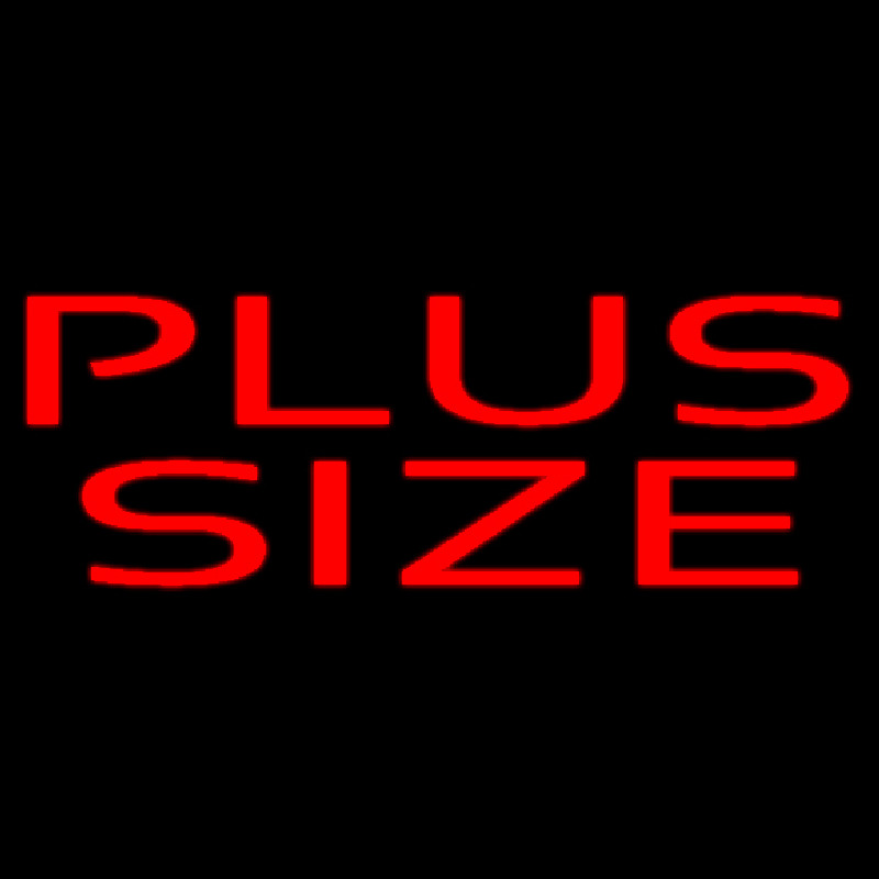 Red Plus Size Leuchtreklame