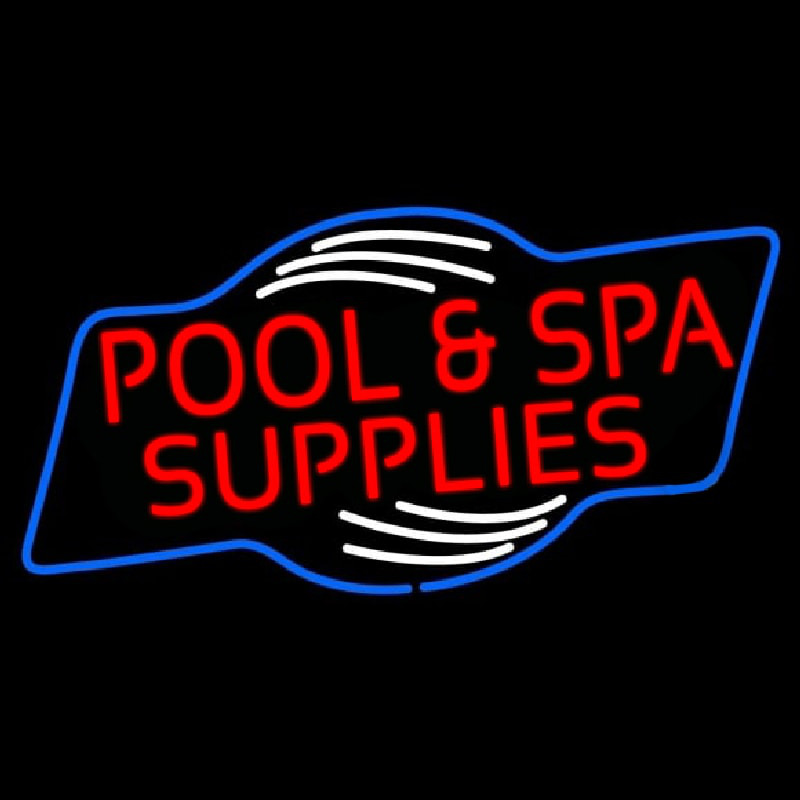 Red Pool And Spa Supplies Leuchtreklame