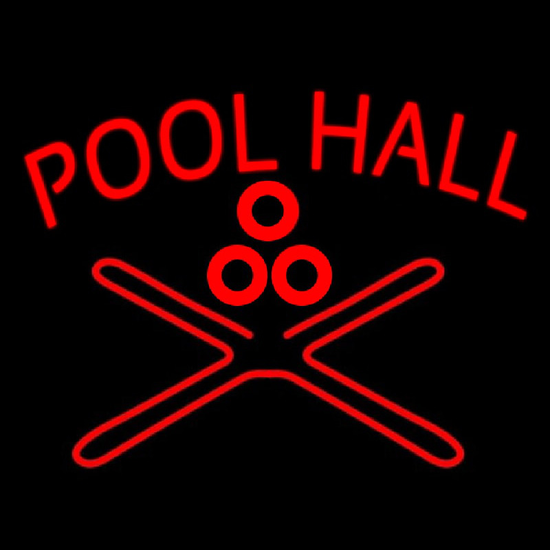 Red Pool Hall Leuchtreklame