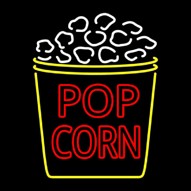 Red Pop Corn Logo Leuchtreklame