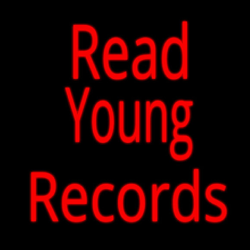 Red Read Young Records Leuchtreklame