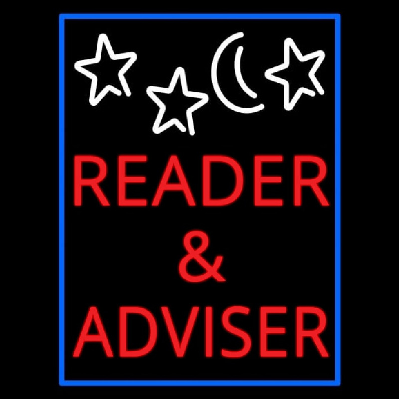 Red Reader And Advisor Leuchtreklame
