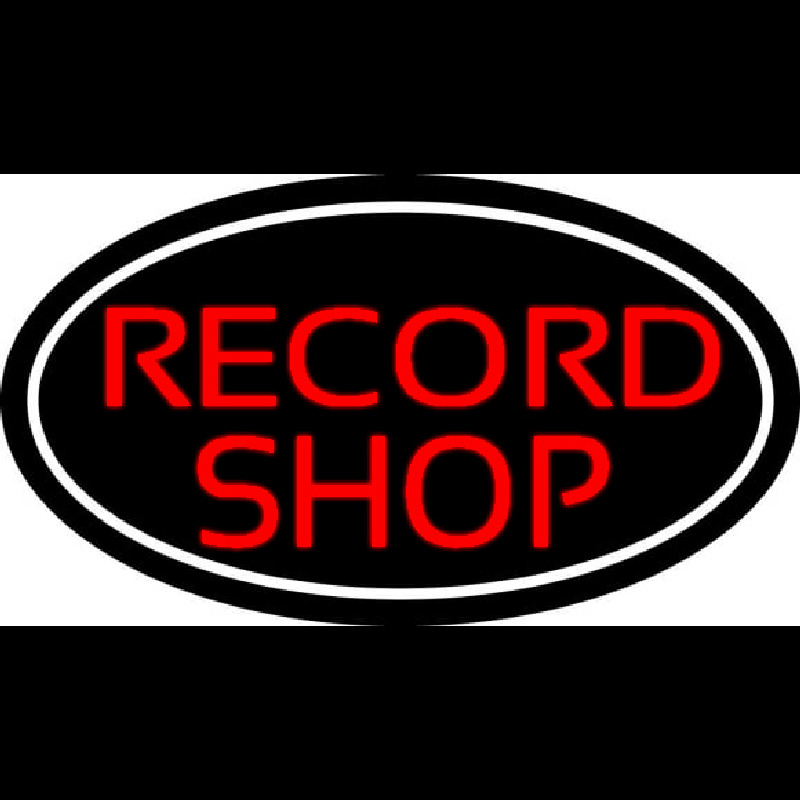 Red Record Shop Block 2 Leuchtreklame