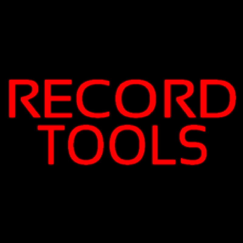 Red Record Tools 1 Leuchtreklame