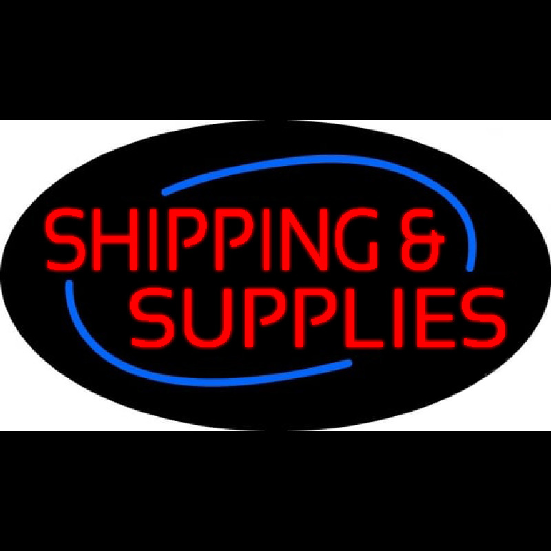 Red Shipping Supplies Deco Style Leuchtreklame
