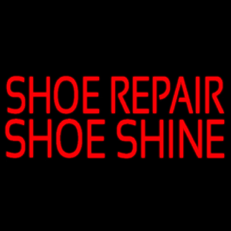 Red Shoe Repair Shoe Shine Leuchtreklame