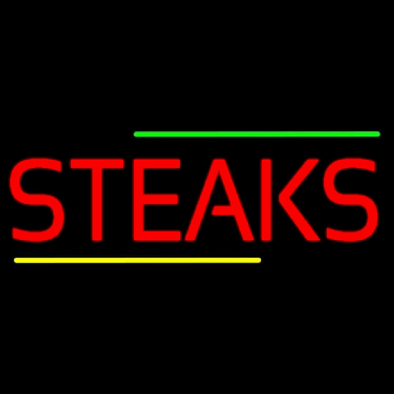 Red Steaks Leuchtreklame