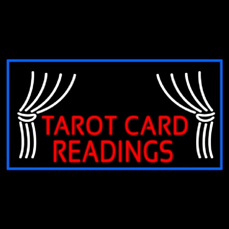 Red Tarot Card Readings Leuchtreklame