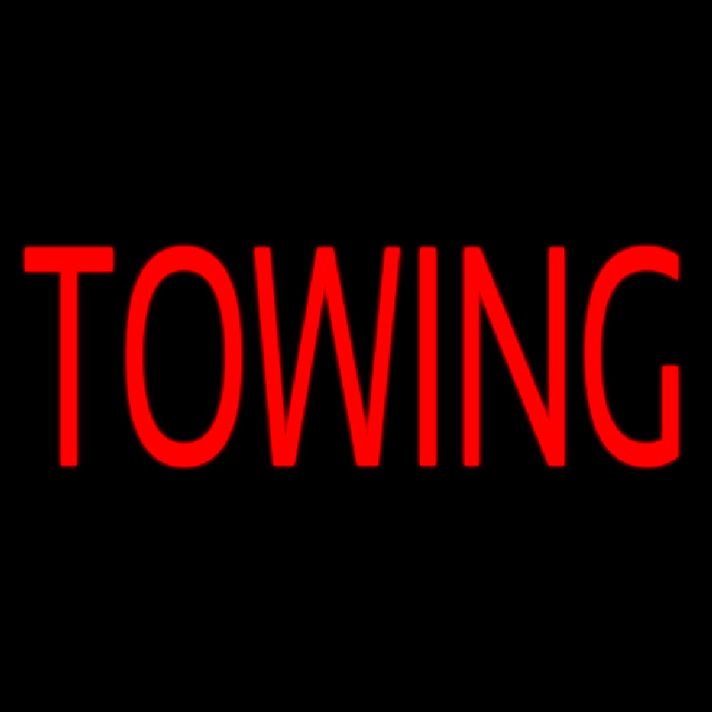 Red Towing Leuchtreklame