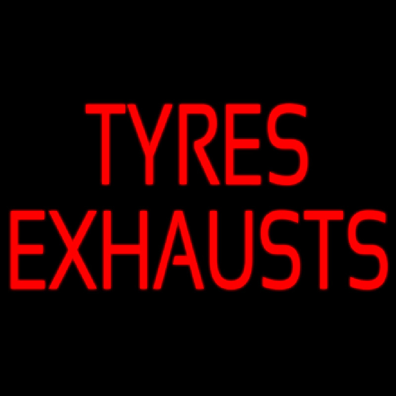 Red Tyres E hausts 1 Leuchtreklame