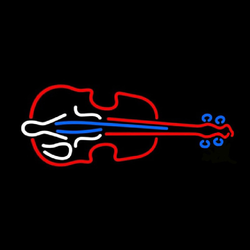 Red Violin Logo Block Leuchtreklame