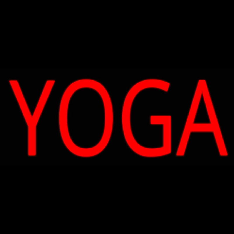 Red Yoga Leuchtreklame