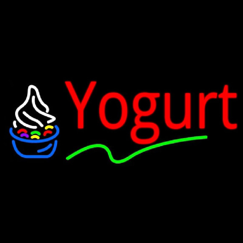 Red Yogurt Logo Leuchtreklame