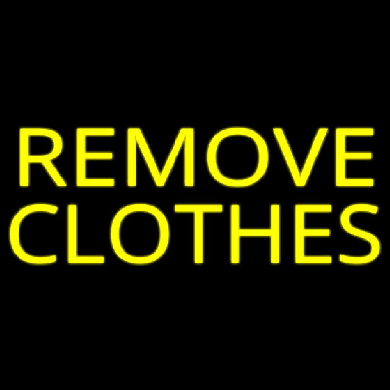 Remove Clothes Leuchtreklame