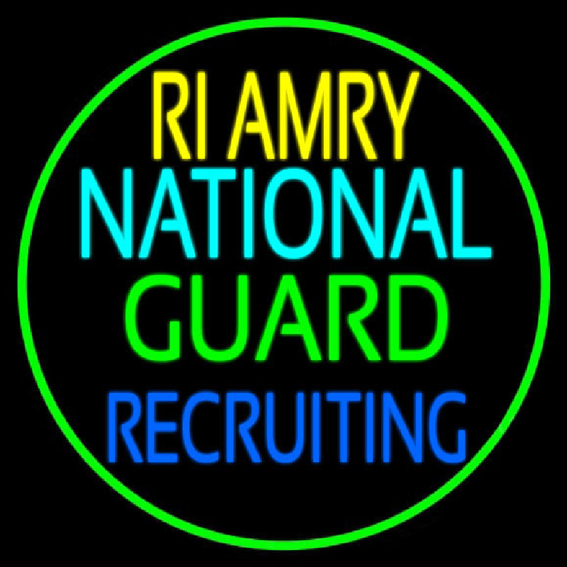 Ri Army National Guard Recruiting Leuchtreklame