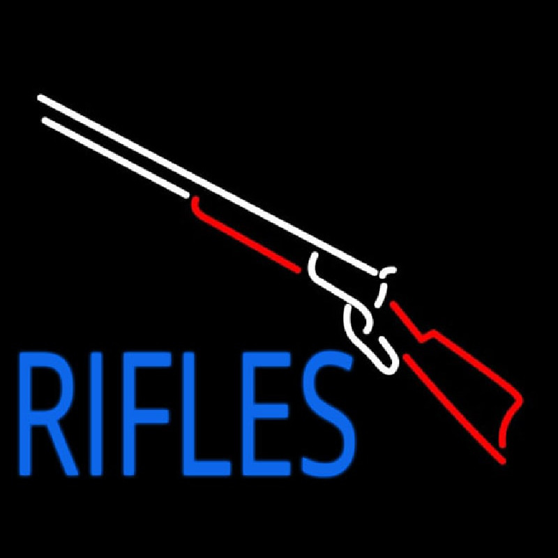 Rifles With Graphic Leuchtreklame