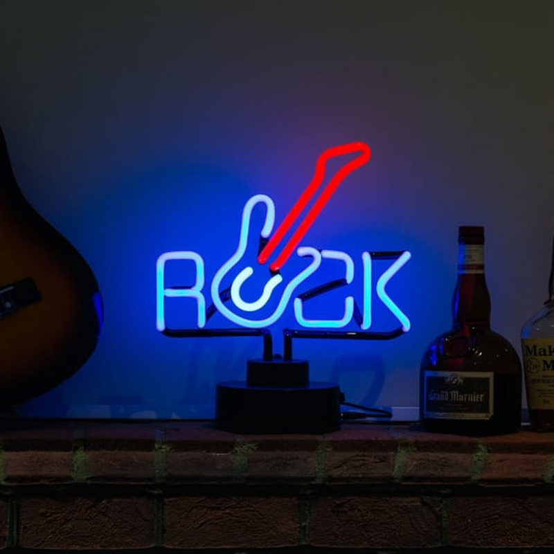 Rock Guitar Desktop Leuchtreklame