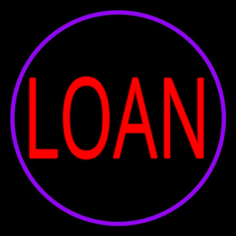 Round Loan Leuchtreklame