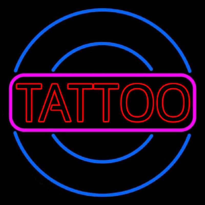 Round Tattoo Leuchtreklame