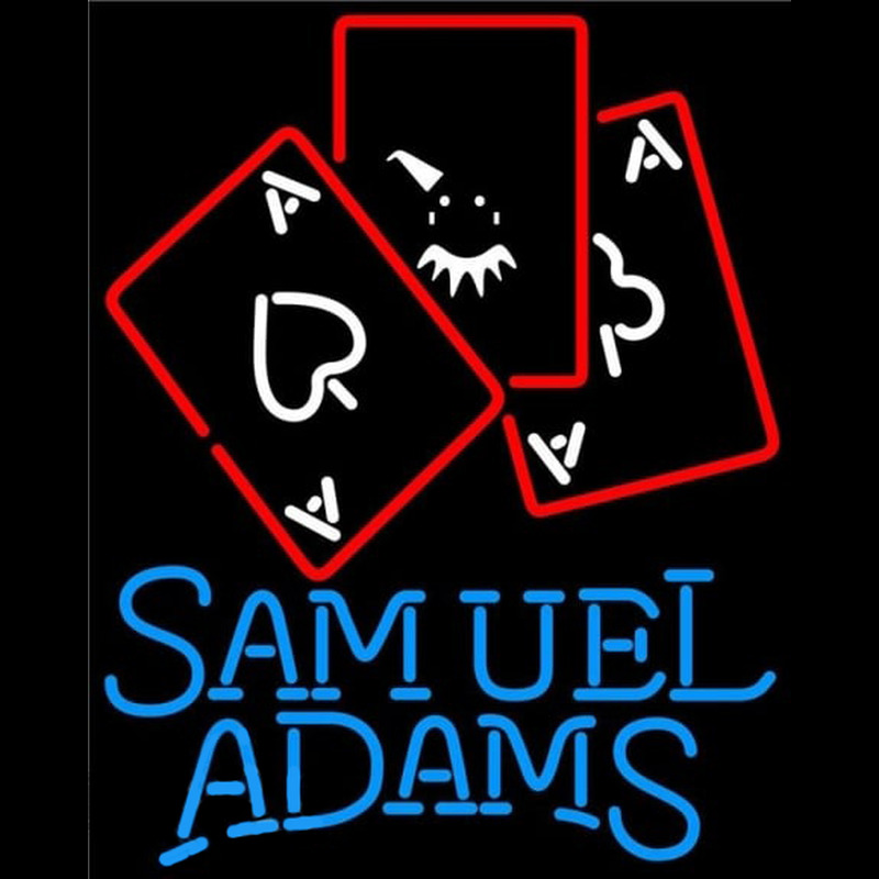 Samuel Adams Ace And Poker Beer Sign Leuchtreklame