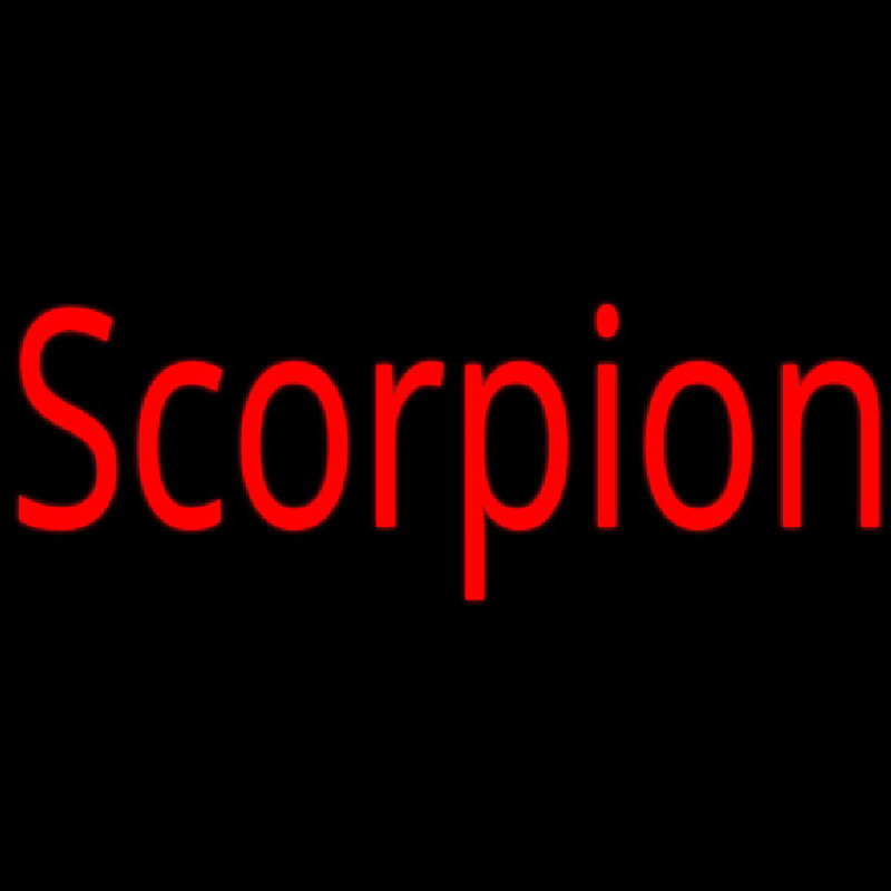 Scorpion Red 1 Leuchtreklame