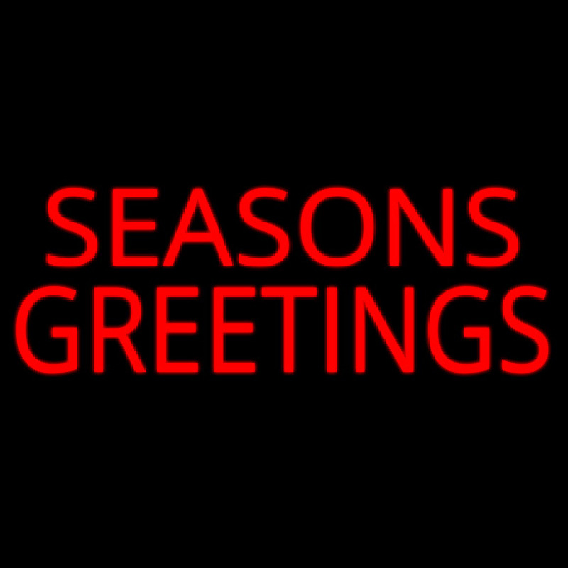 Seasons Greetings Block Leuchtreklame