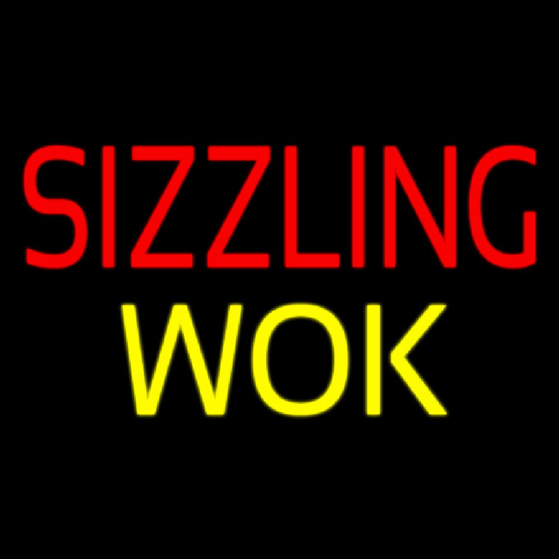 Sizzling Wok Leuchtreklame