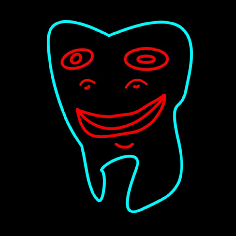 Smiley Teeth Logo Leuchtreklame