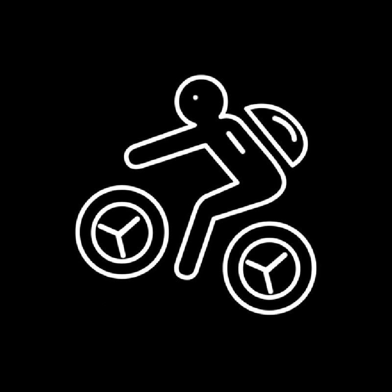 Sports Mountain Biking Icon Leuchtreklame