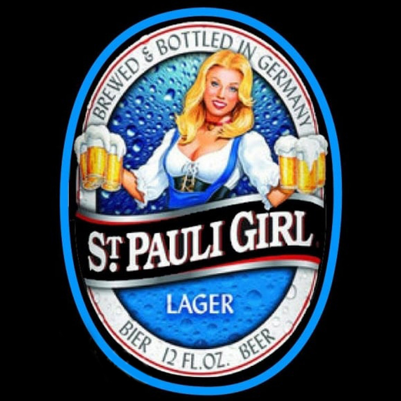 St  Pauli Girl Classic Label Beer Sign Leuchtreklame