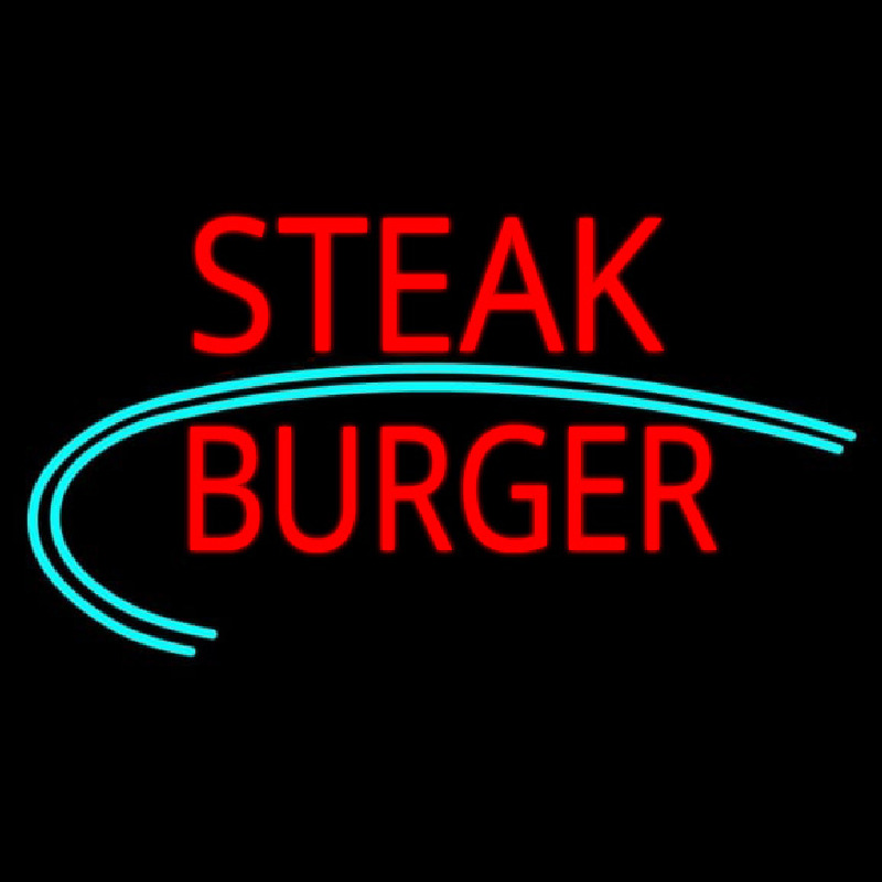 Steak Burger Leuchtreklame