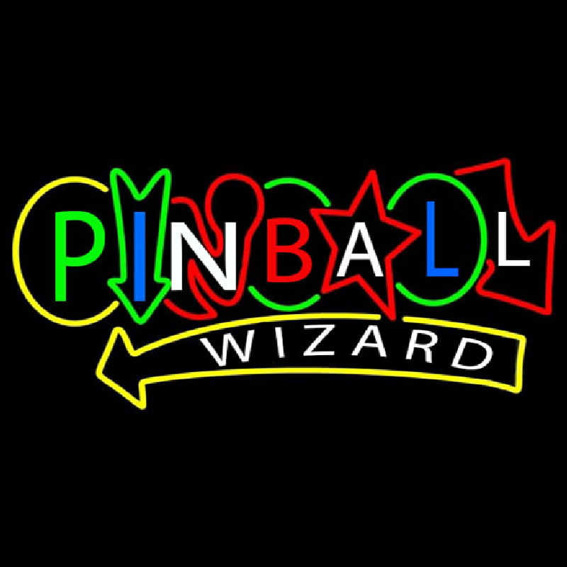 Stylish Pinball Wizard Leuchtreklame