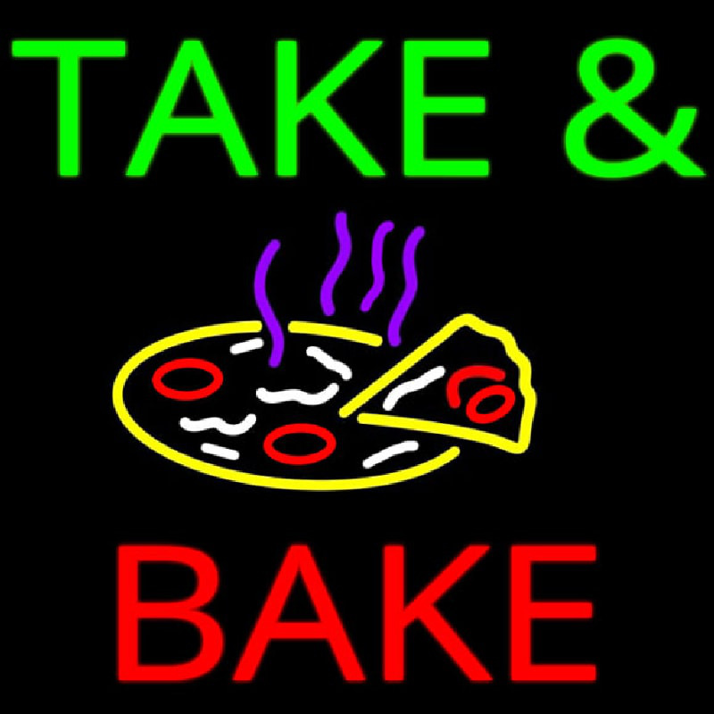 Take And Bake Pizza Logo Leuchtreklame