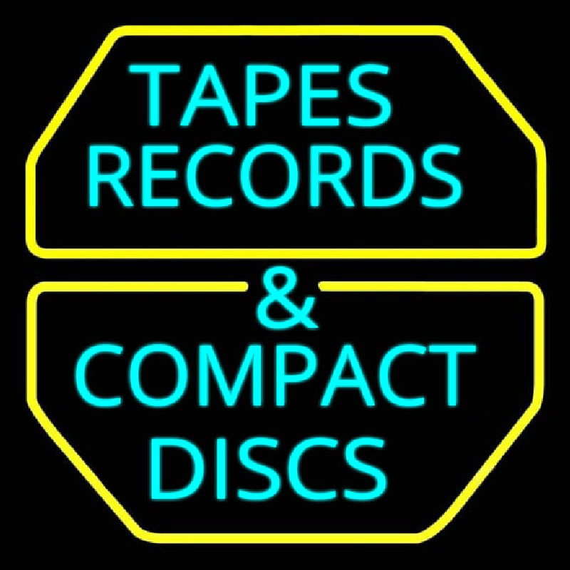 Tapes Cds Disc Leuchtreklame