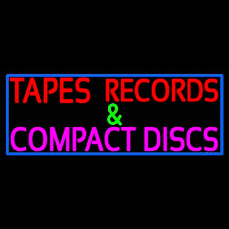 Tapes Cds Disc Leuchtreklame