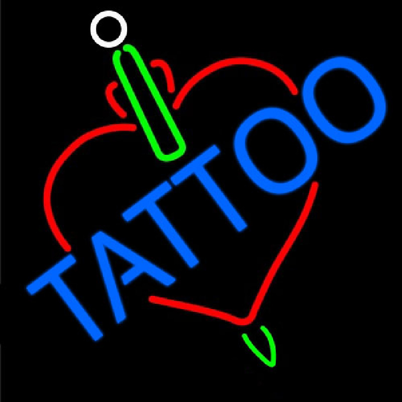 Tattoos Inside Heart Leuchtreklame