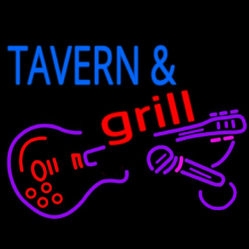 Tavern And Grill Guitar Leuchtreklame
