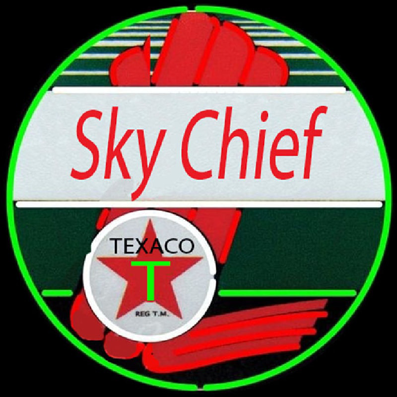 Te aco Sky Chief Gasoline Leuchtreklame