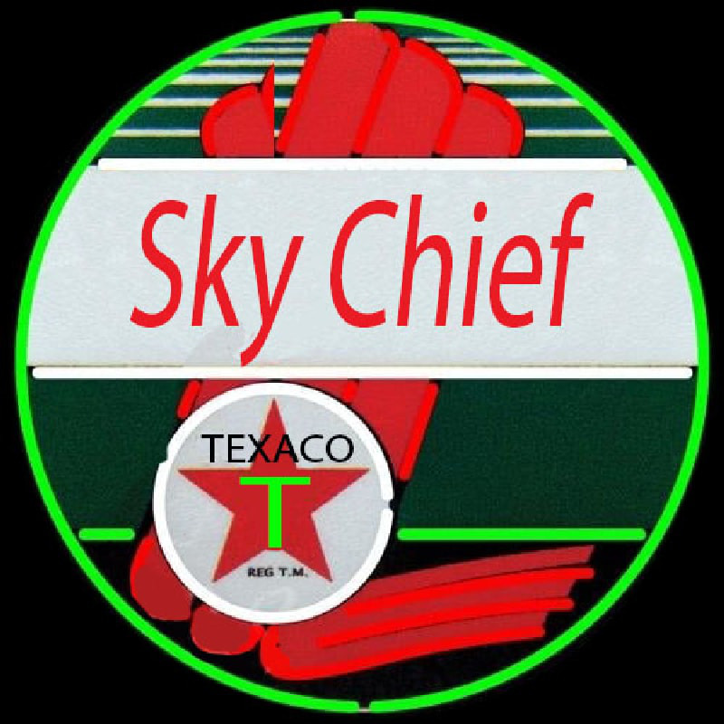 Te aco Sky Chief Gasoline Leuchtreklame