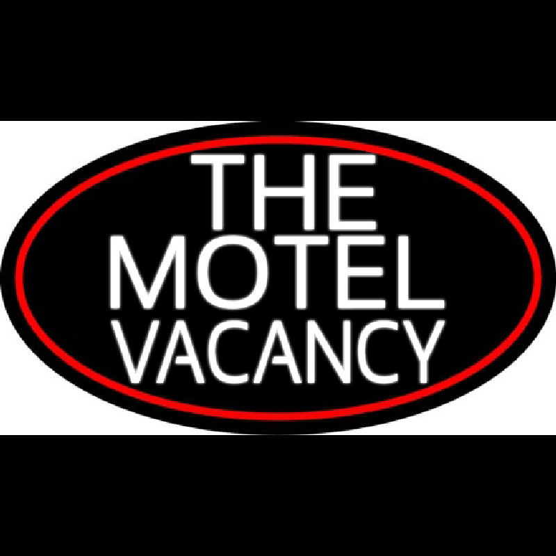 The Motel Vacancy With Red Border Leuchtreklame