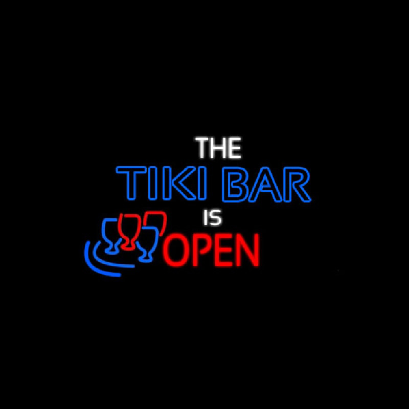 The Tiki Bar Is Open Leuchtreklame