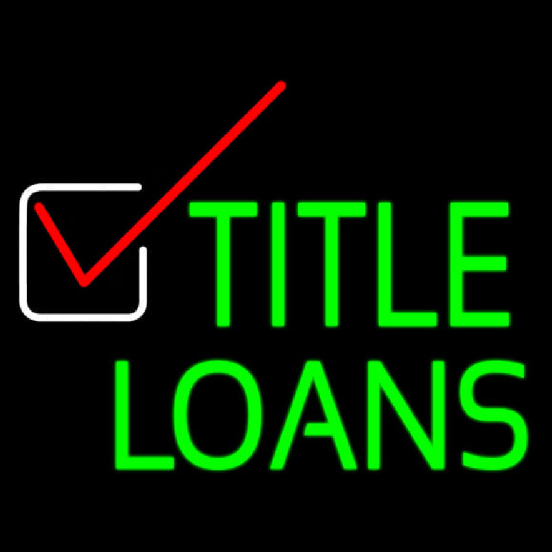 Title Loans Leuchtreklame