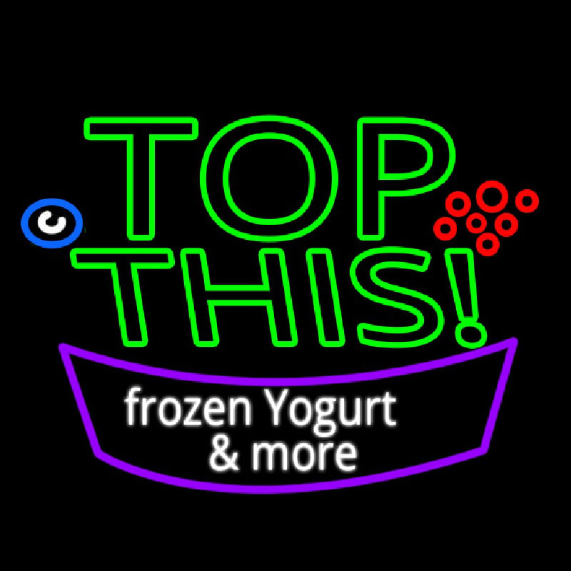 Top This Frozen Yogurt N More Leuchtreklame