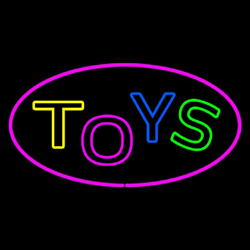 Toys Oval Purple Leuchtreklame