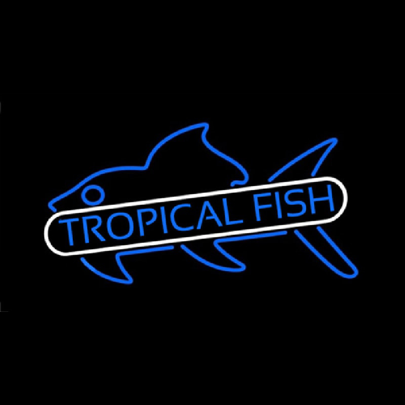 Tropical Fish Blue Leuchtreklame