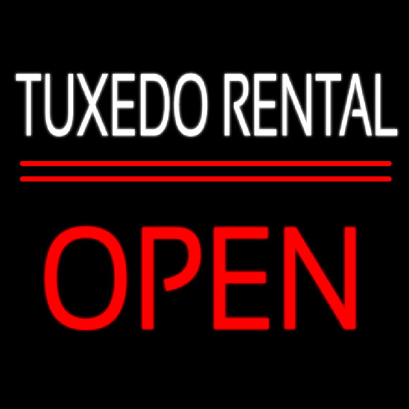 Tu edo Rental Block Open Leuchtreklame